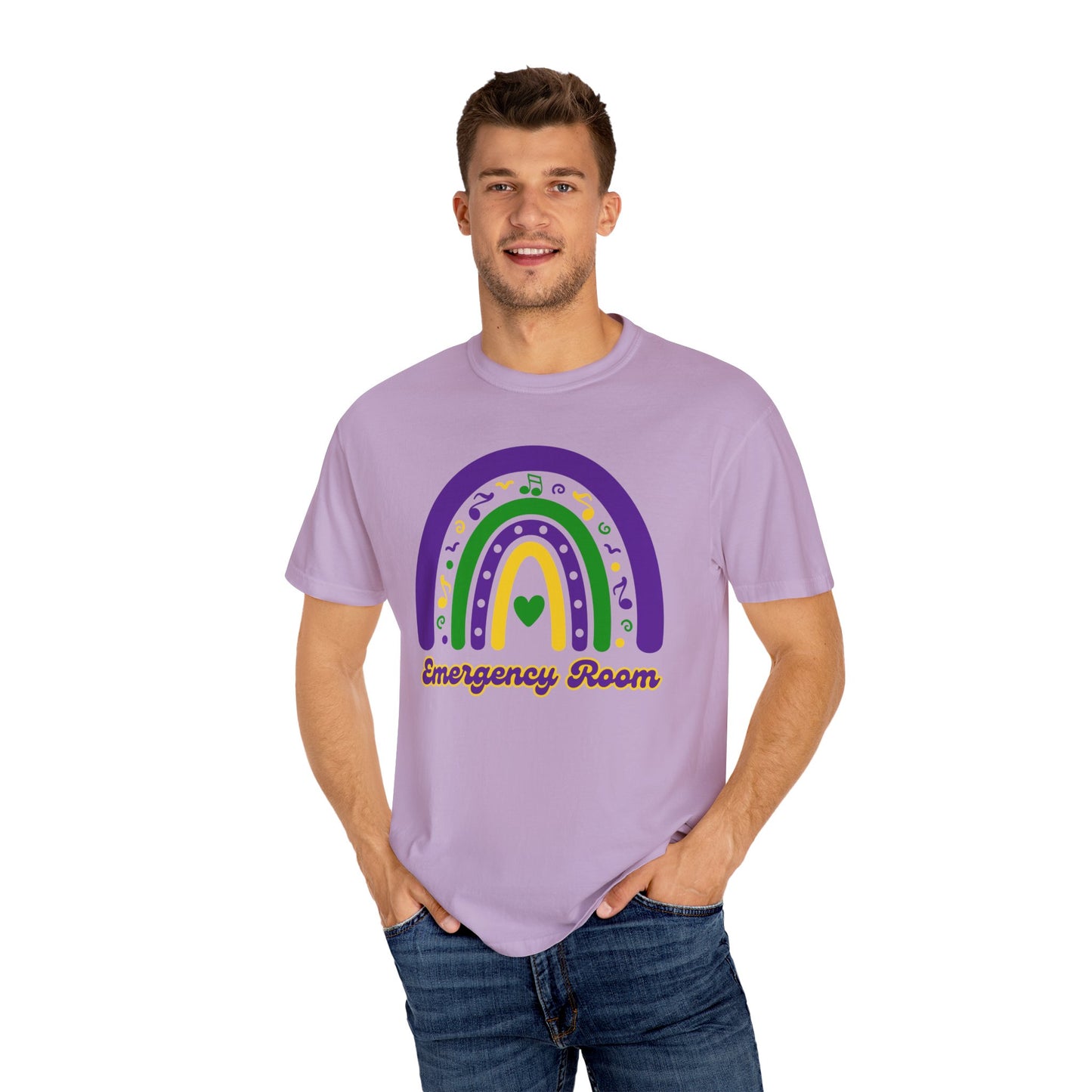 Emergency Room Rainbow Unisex Garment-Dyed T-Shirt - Vibrant, Casual Wear for Healthcare Heroes