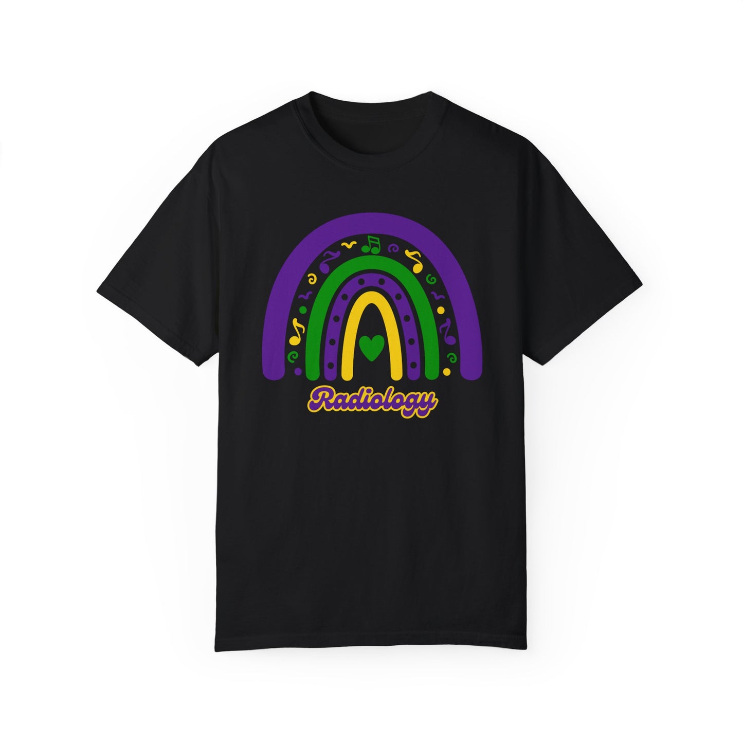 Radiology Department Mardi Gras T Shirt Rainbow Design