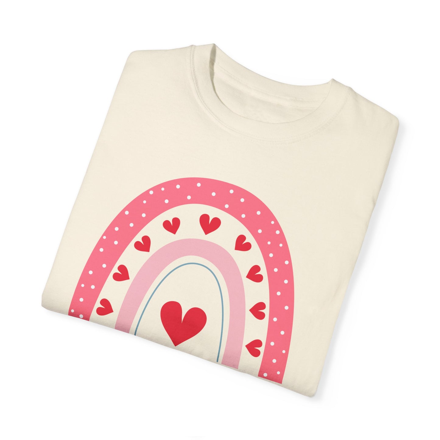 NICU Nurse Valentines Day T Shirt Rainbow Heart Design