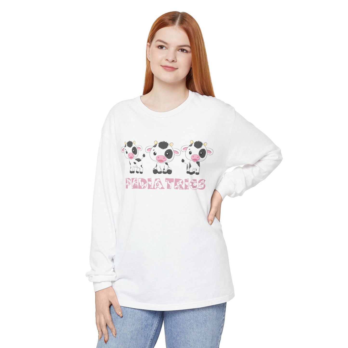 Cute Pediatrics Cow Long Sleeve T-Shirt