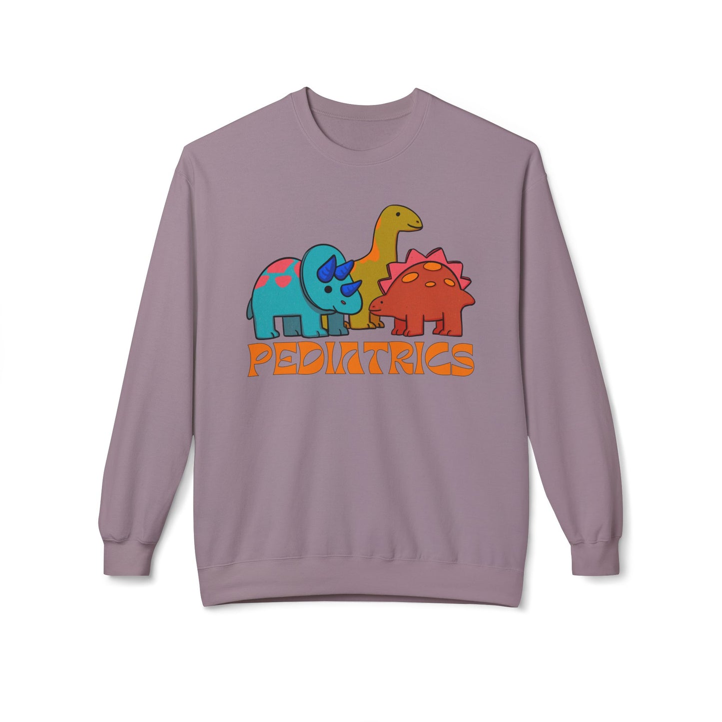 Pediatric Nurse Dinosaur Crew Neck Sweatshirt Peds Healthcare