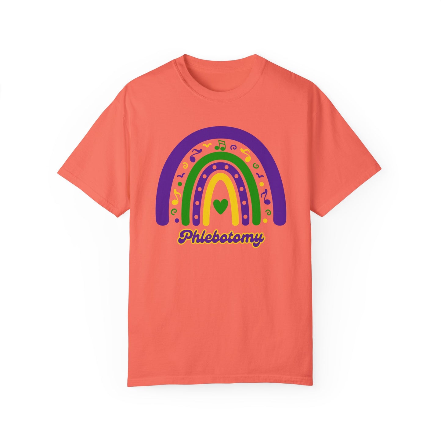 Phlebotomy Mardi Gras T Shirt Rainbow Design