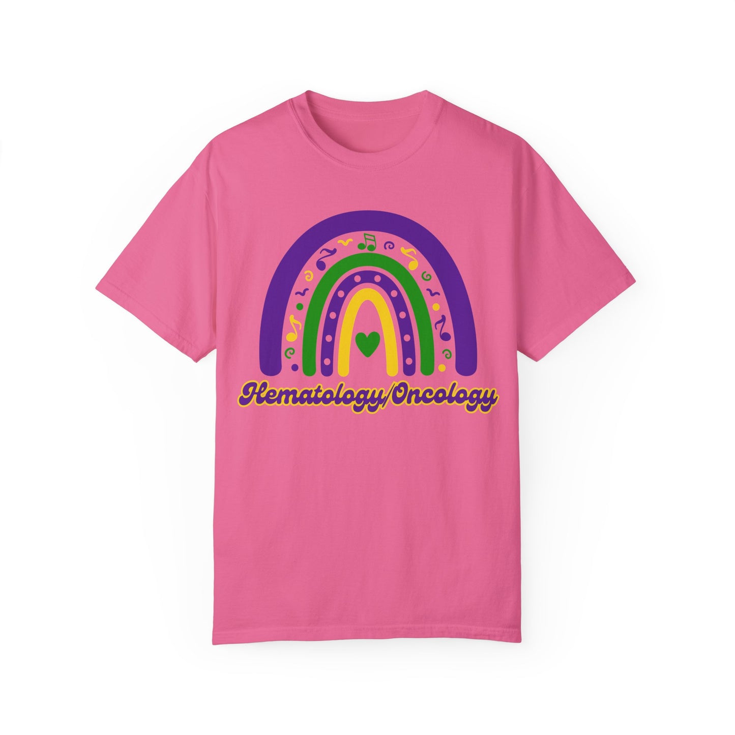 Hematology Oncology Mardi Gras T Shirt Rainbow Design