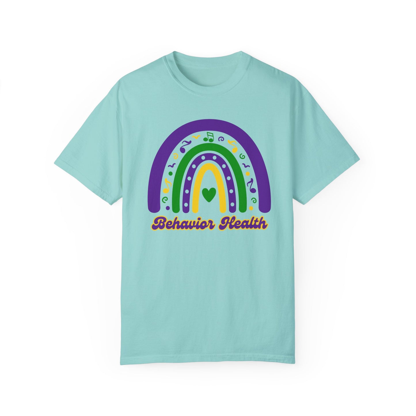 Behavior Health Mardi Gras T Shirt Rainbow Design