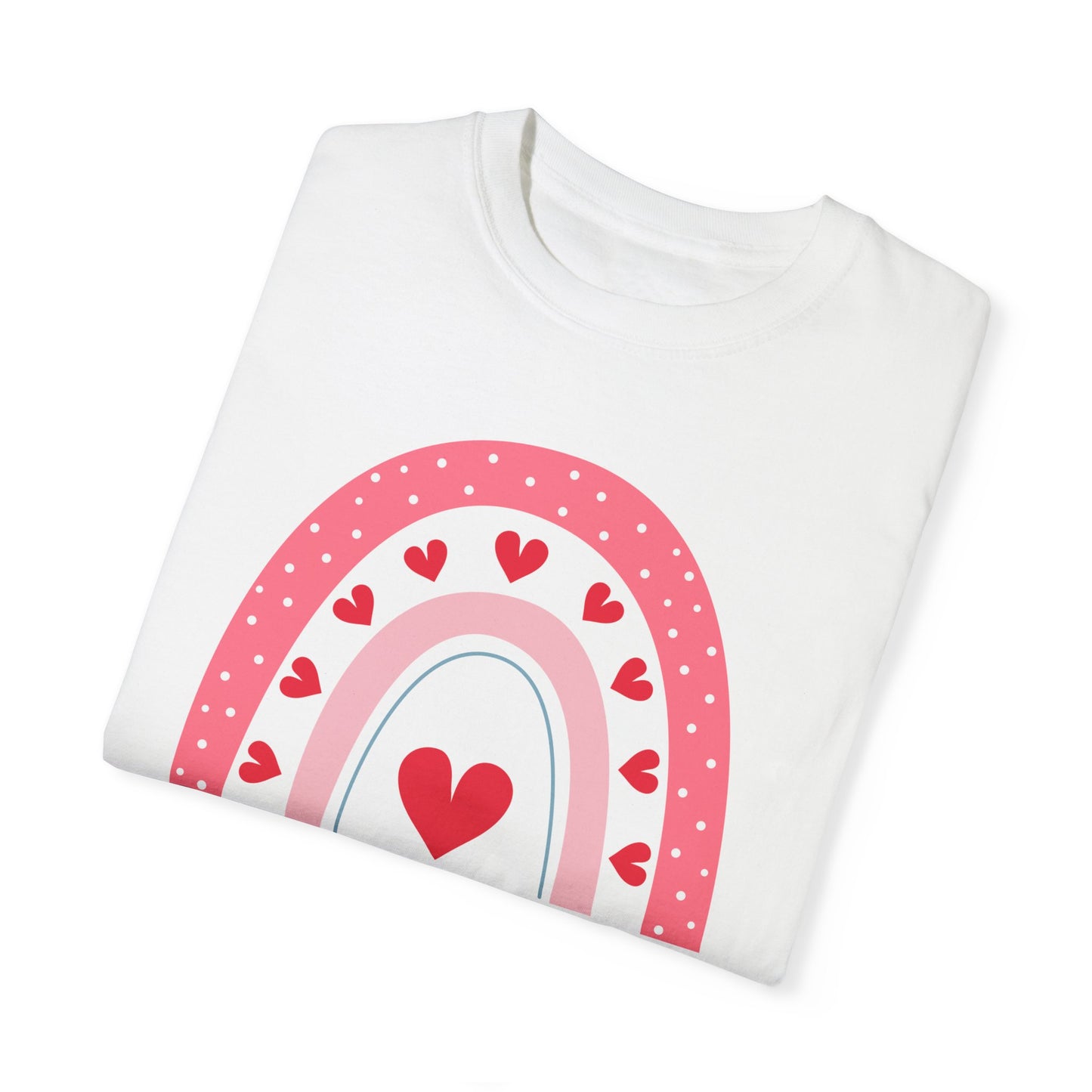 PICU Nurse Valentines Day T Shirt Rainbow Heart Design