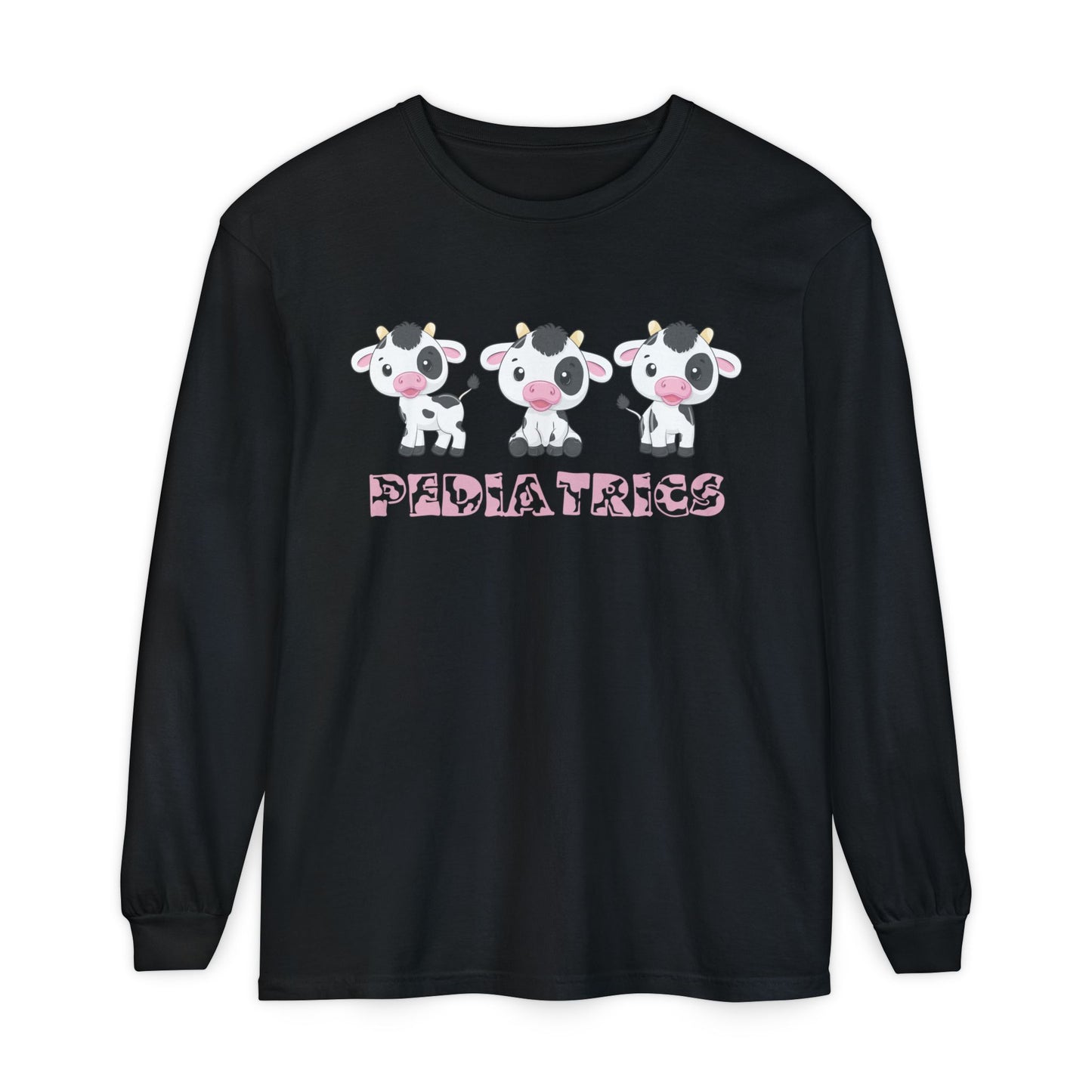 Cute Pediatrics Cow Long Sleeve T-Shirt