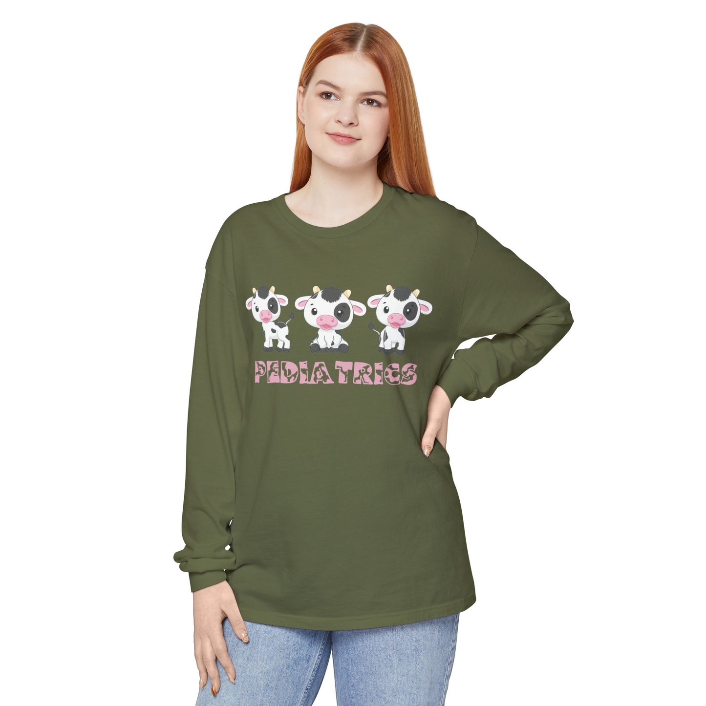 Cute Pediatrics Cow Long Sleeve T-Shirt