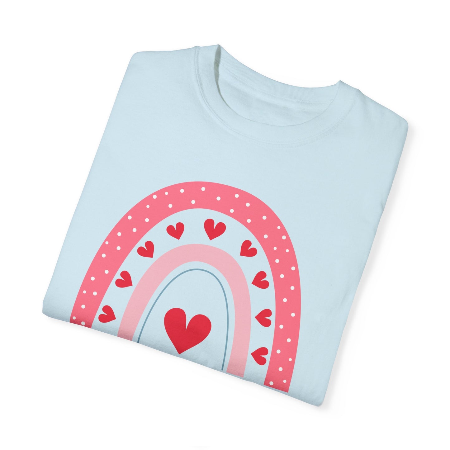 PICU Nurse Valentines Day T Shirt Rainbow Heart Design