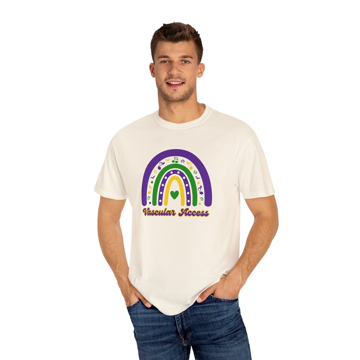 VASCULAR ACCESS Mardi Gras Rainbow T Shirt