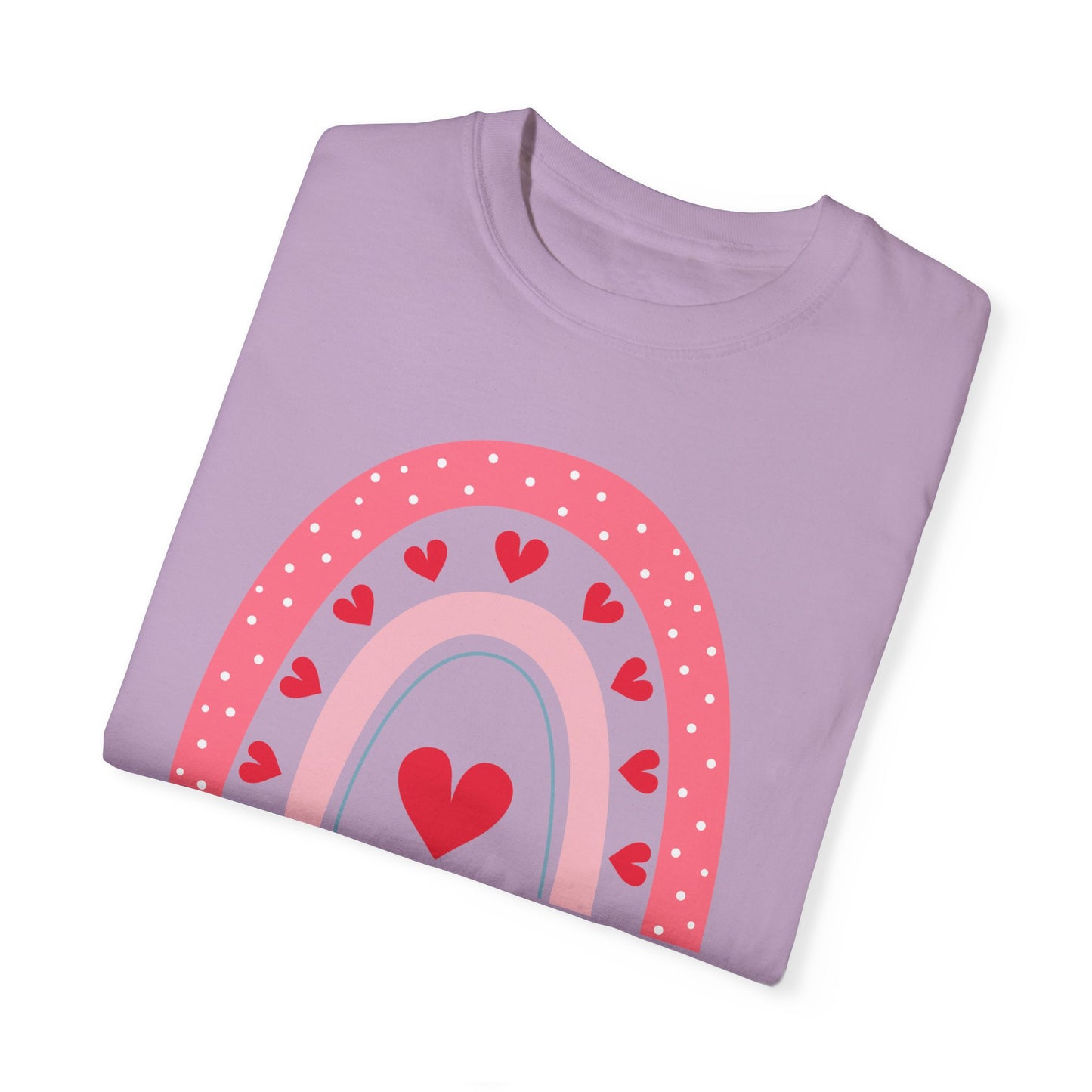 PICU Nurse Valentines Day T Shirt Rainbow Heart Design