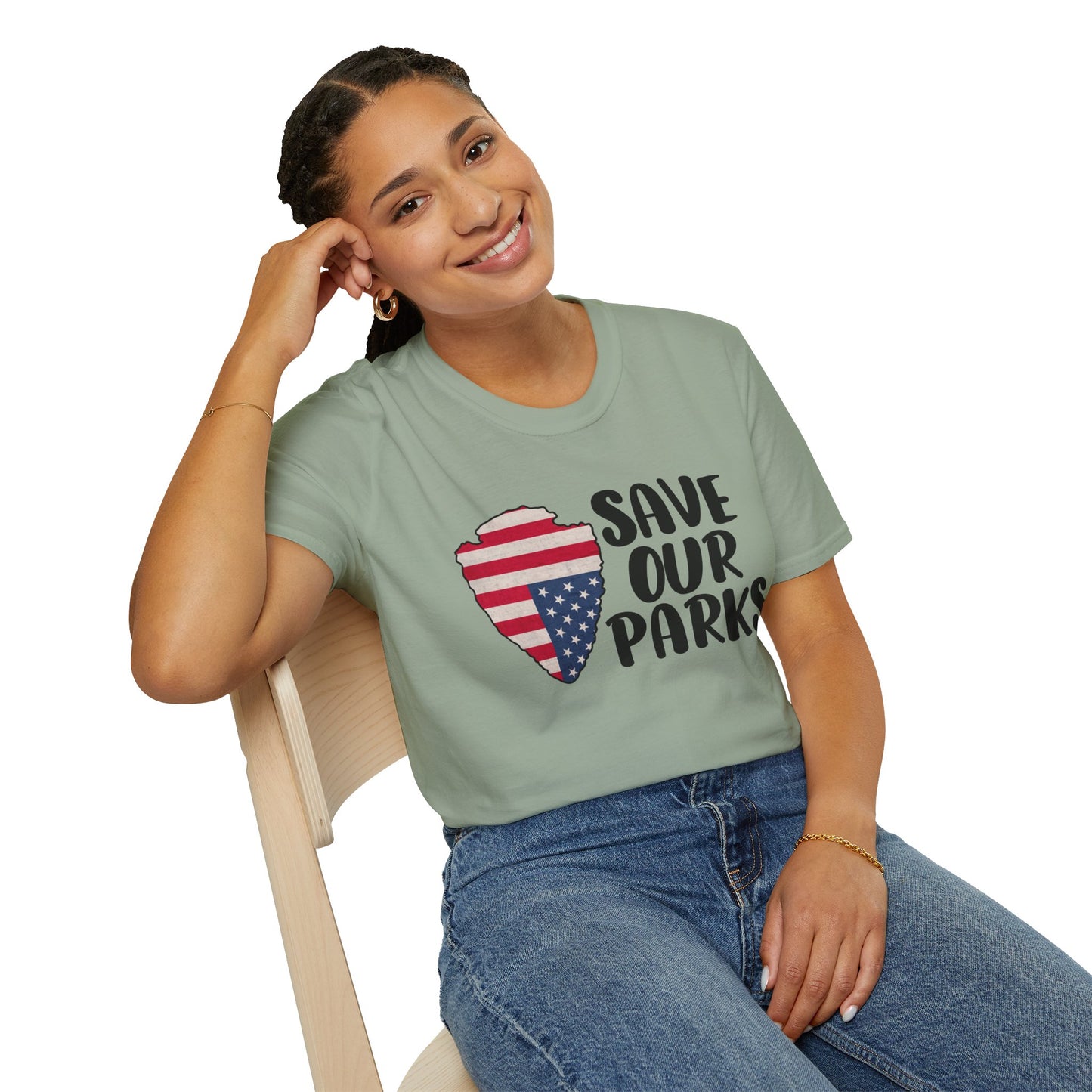 Save Our National Parks Distress Flag T Shirt