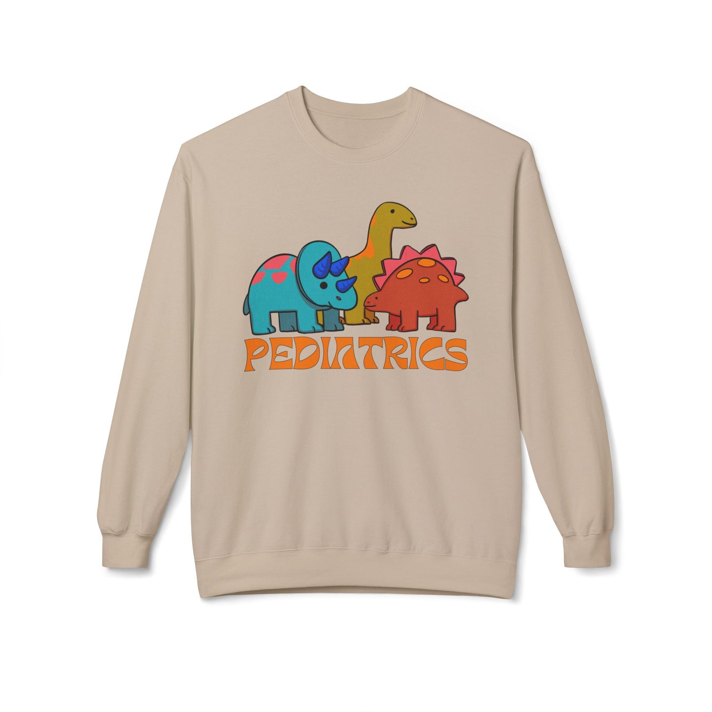 Pediatric Nurse Dinosaur Crew Neck Sweatshirt Peds Healthcare