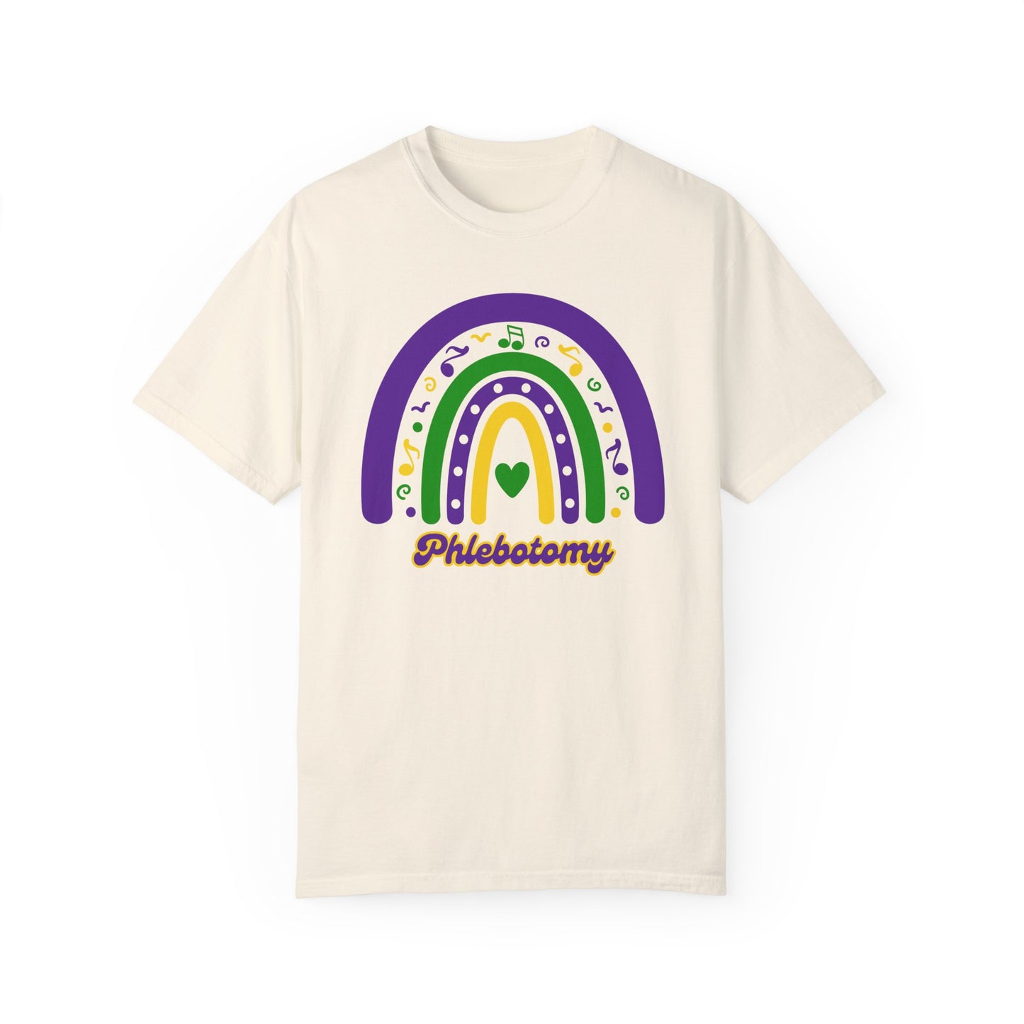 Phlebotomy Mardi Gras T Shirt Rainbow Design