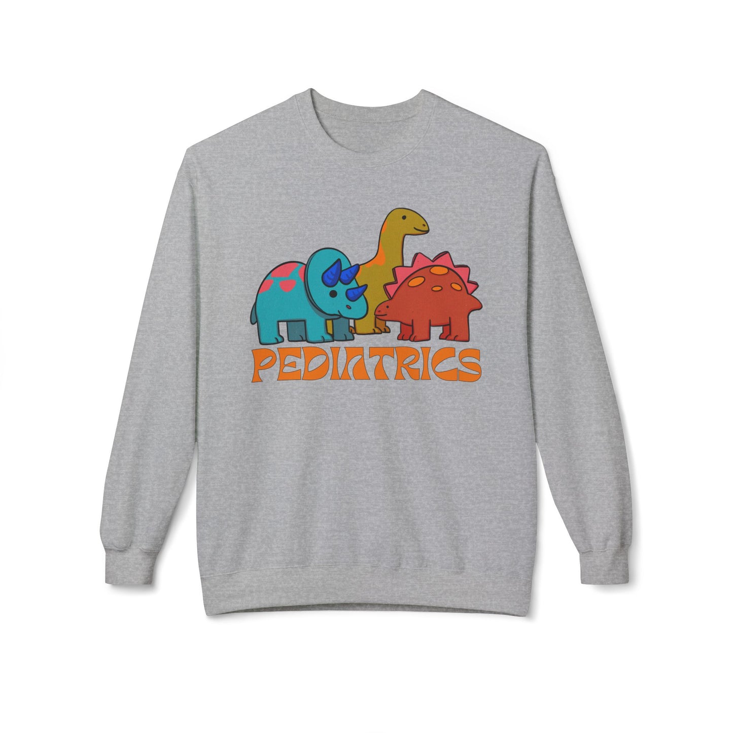 Pediatric Nurse Dinosaur Crew Neck Sweatshirt Peds Healthcare