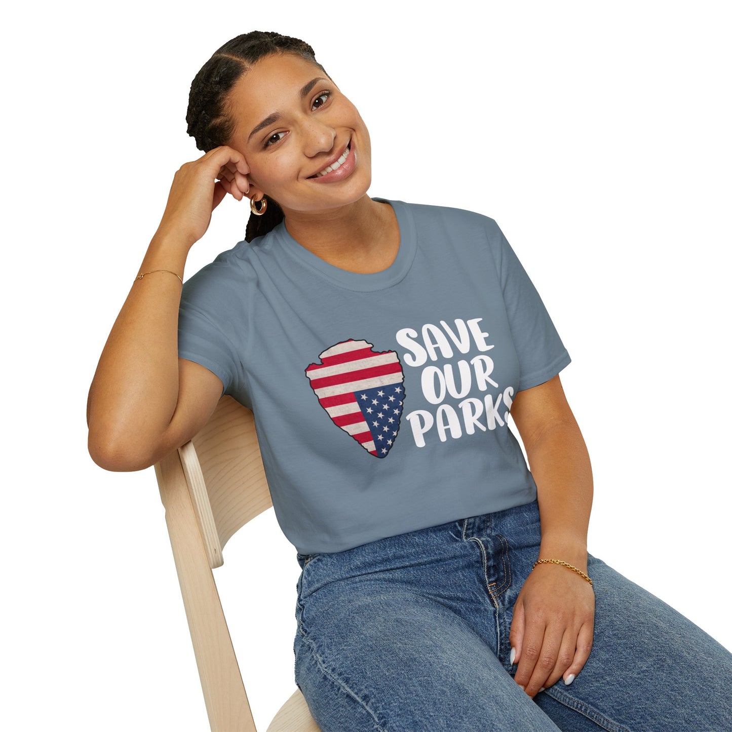 Save Our National Parks Distress Flag T Shirt