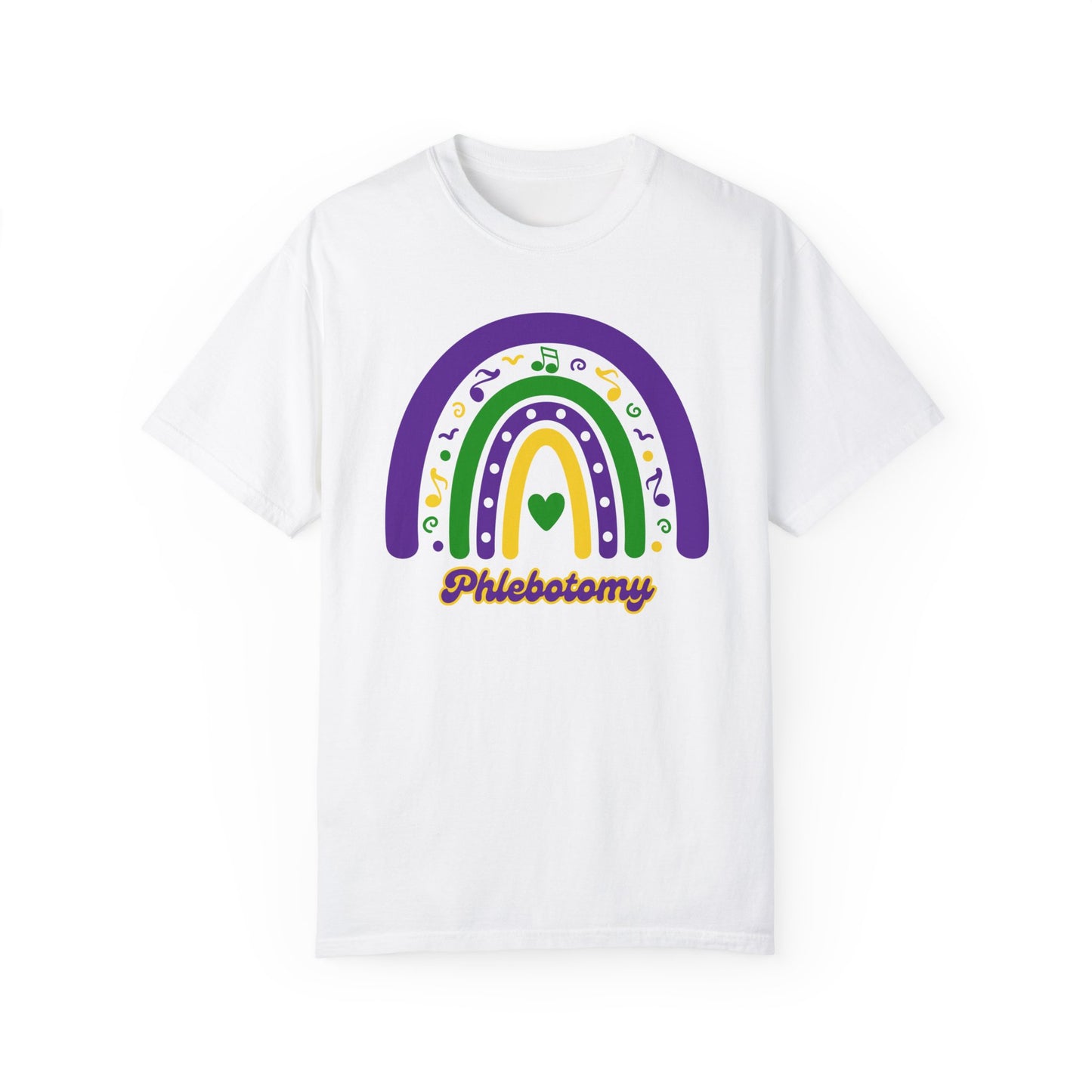 Phlebotomy Mardi Gras T Shirt Rainbow Design