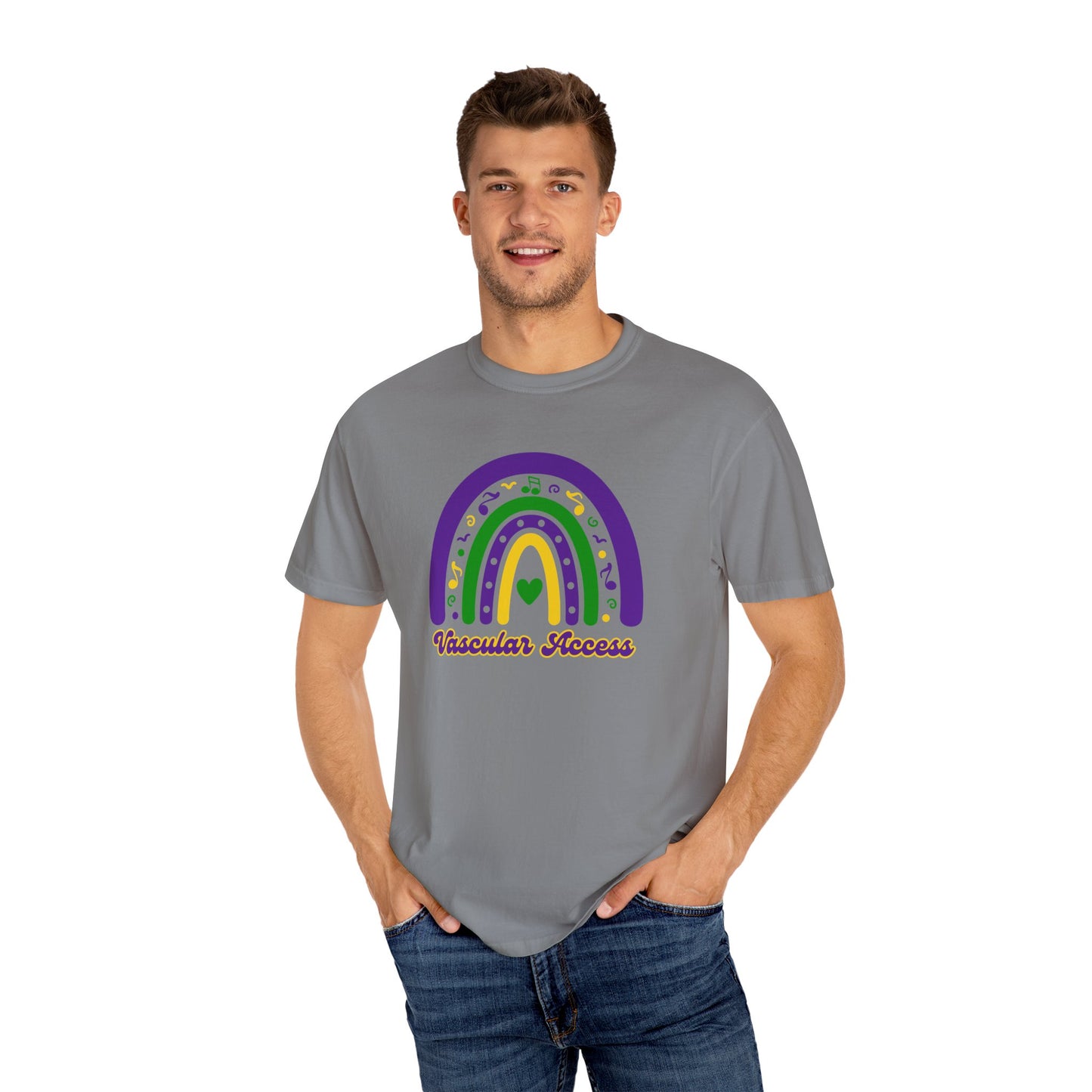 VASCULAR ACCESS Mardi Gras Rainbow T Shirt