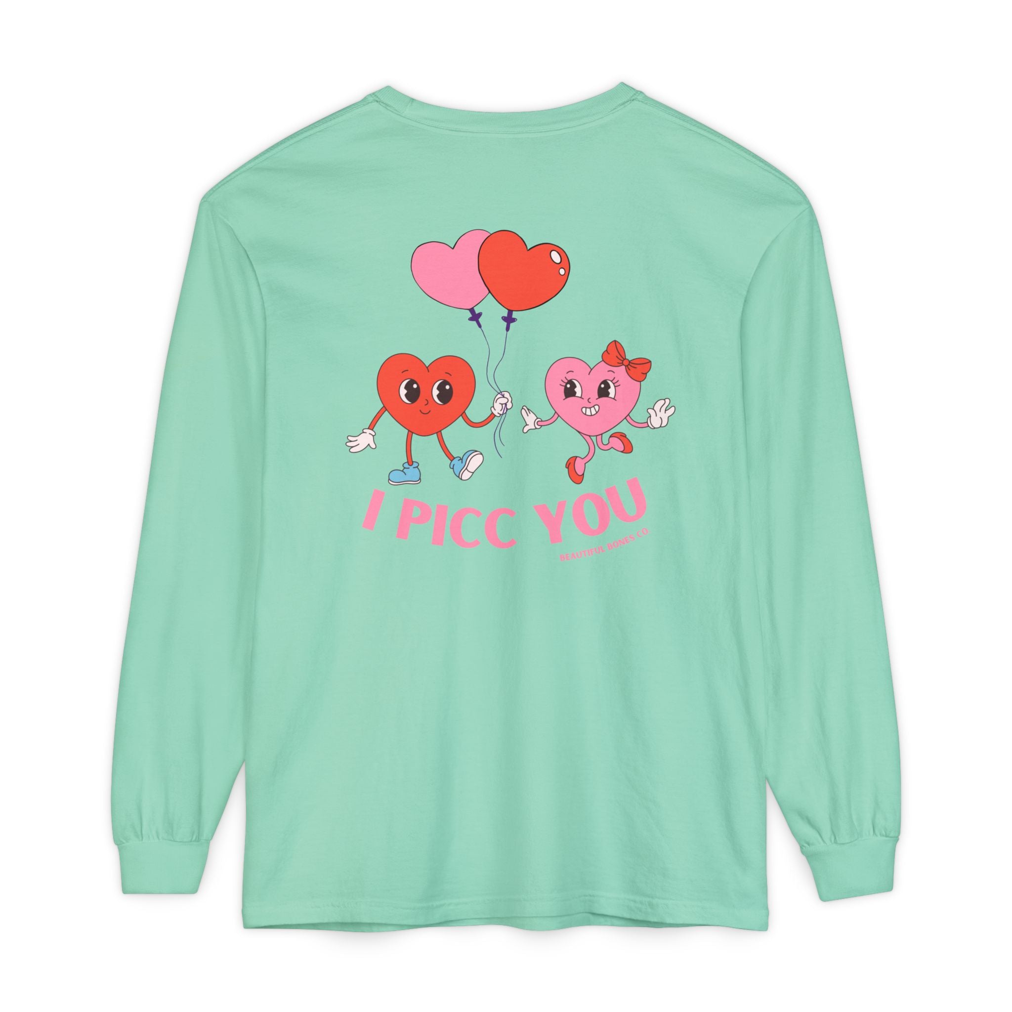 I PICC YOU Vascular Access Valentines Day Long Sleave