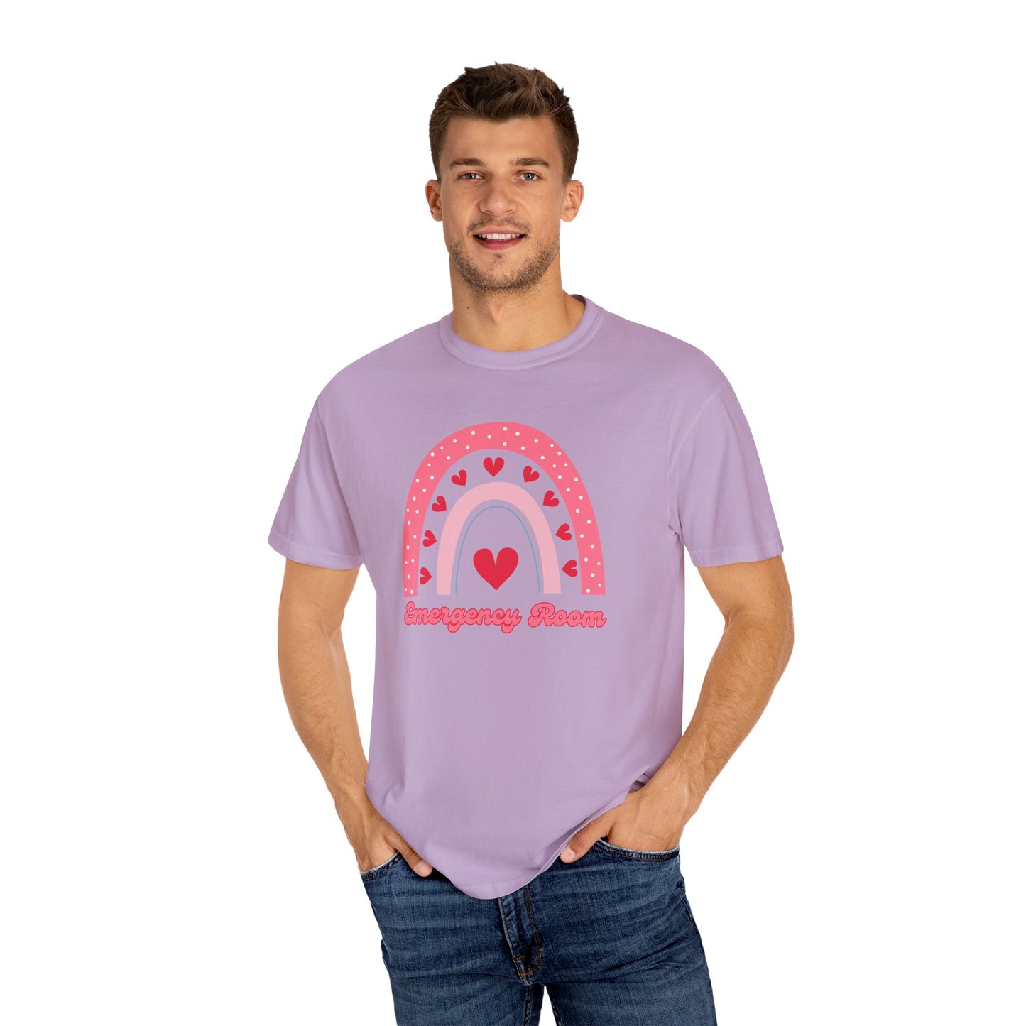 Emergency Room Valentines Day Shirt Rainbow Hearts