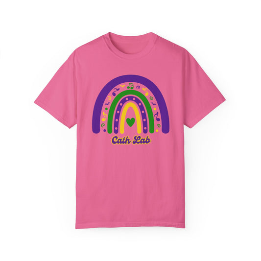 Cath Lab Mardi Gras T Shirt Rainbow Design