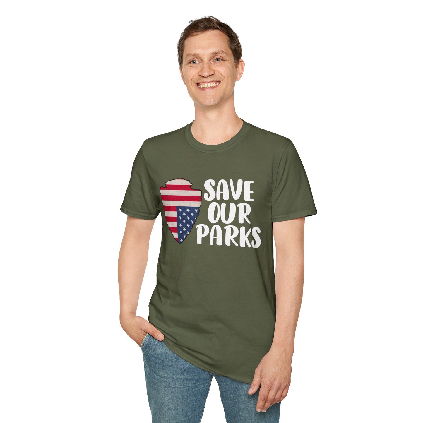 Save Our National Parks Distress Flag T Shirt