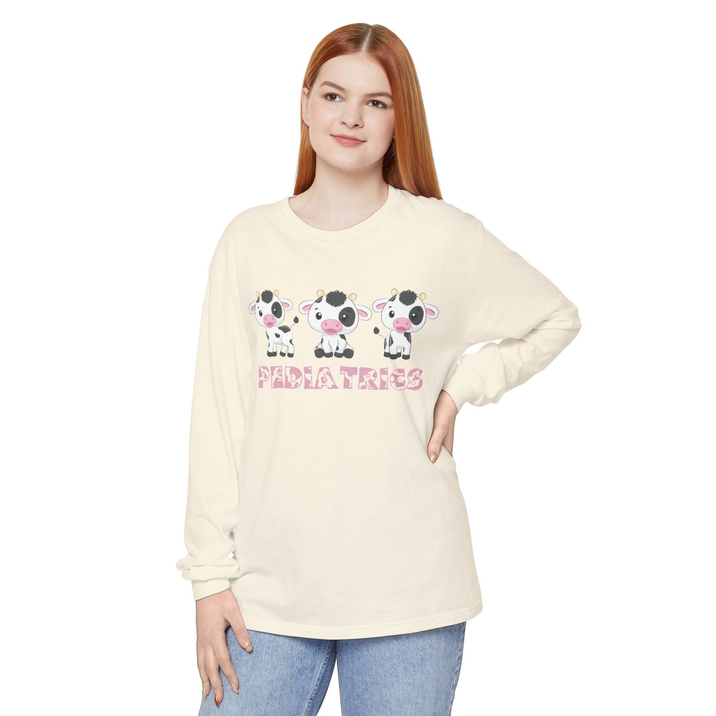 Cute Pediatrics Cow Long Sleeve T-Shirt