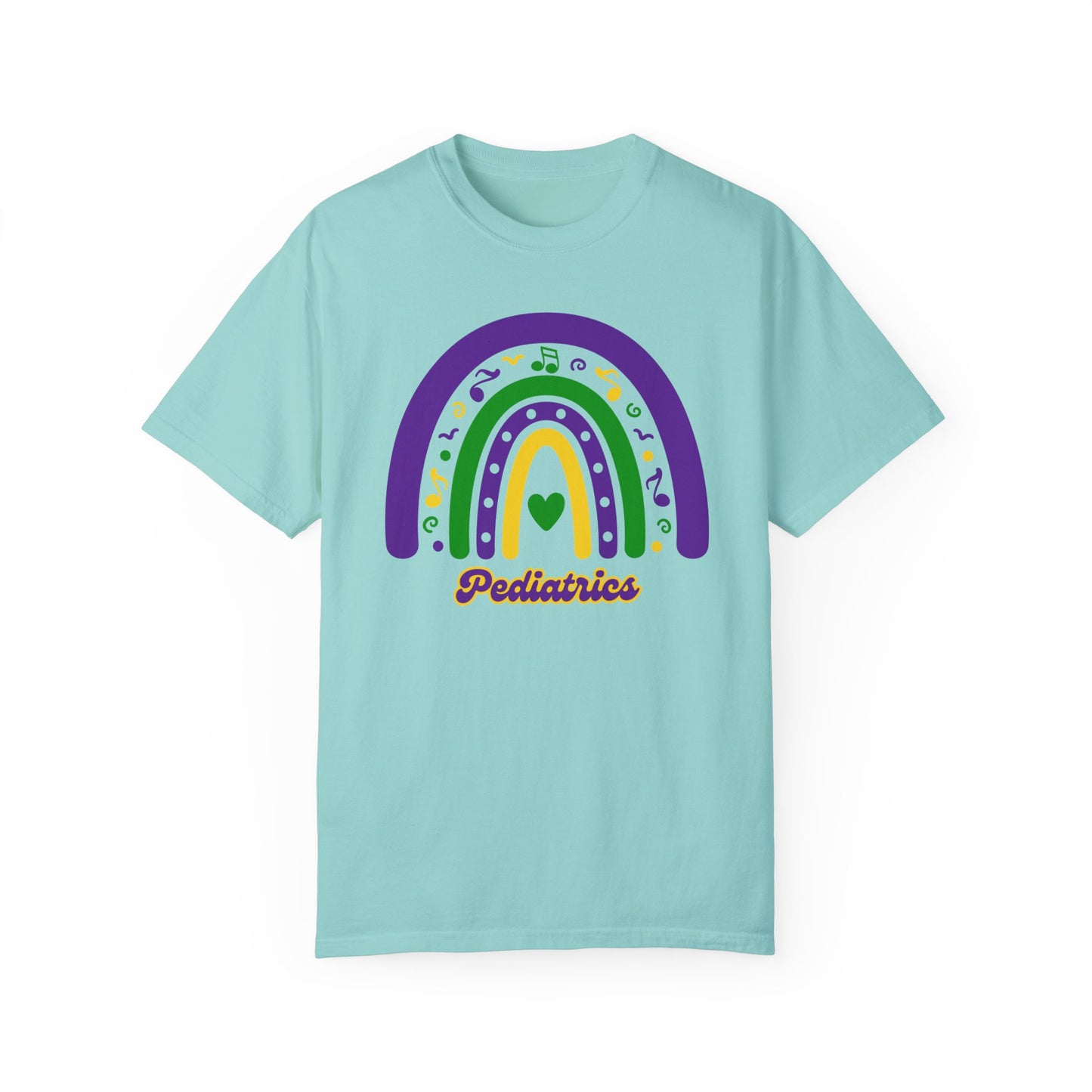 Pediatrics Mardi Gras T Shirt Rainbow Design