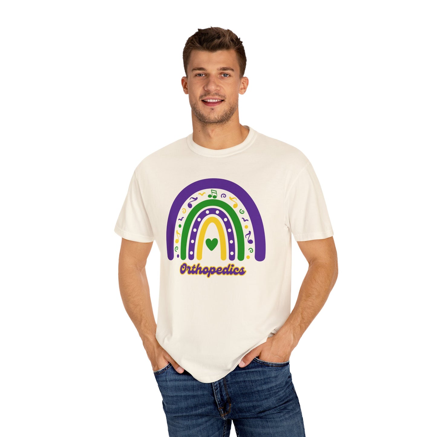 Fun Orthopedics Mardi Gras T Shirt Rainbow Design