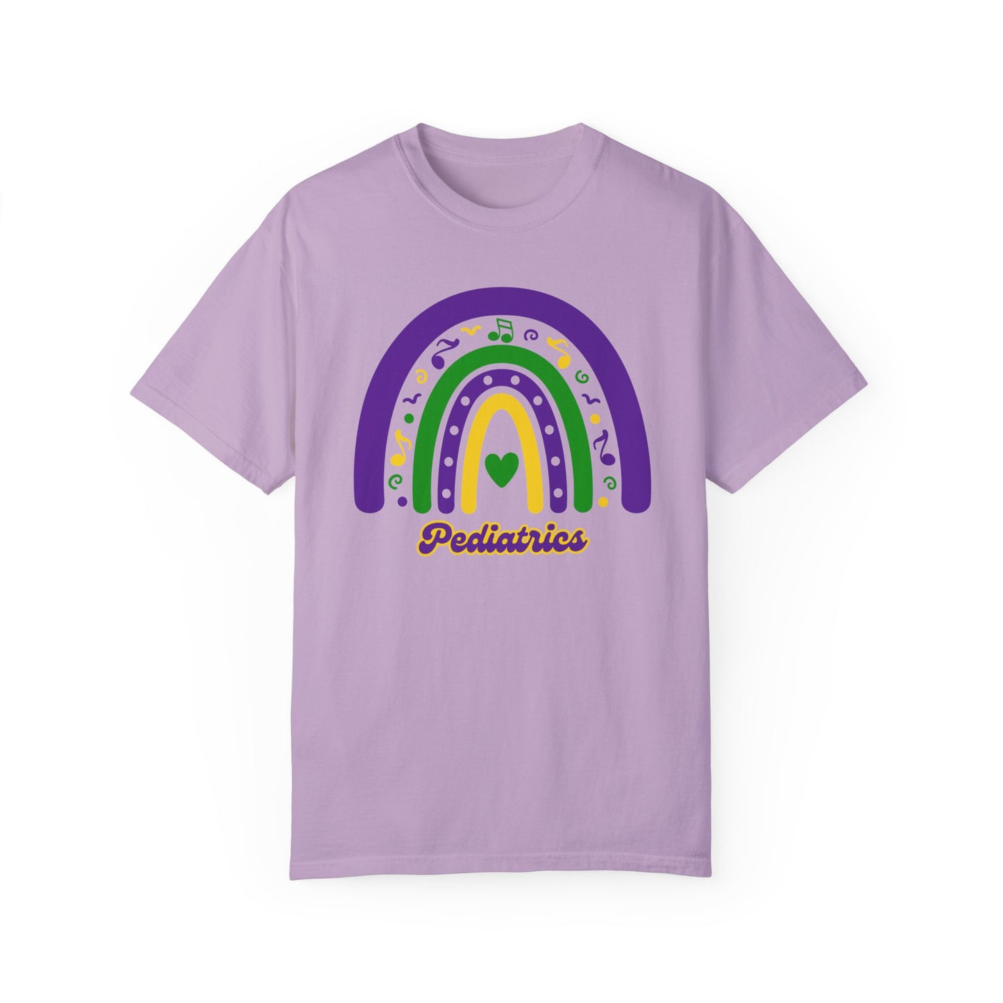 Pediatrics Mardi Gras T Shirt Rainbow Design