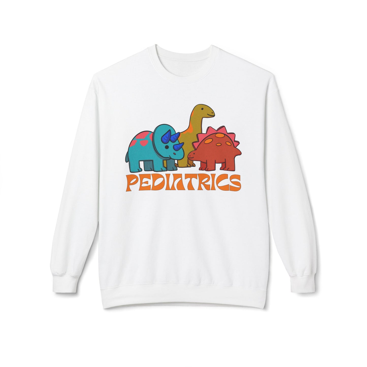 Pediatric Nurse Dinosaur Crew Neck Sweatshirt Peds Healthcare