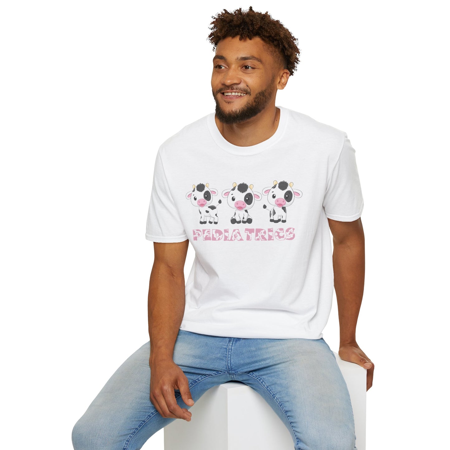 Cute Pediatrics Cow Unisex Heavy Cotton Tee