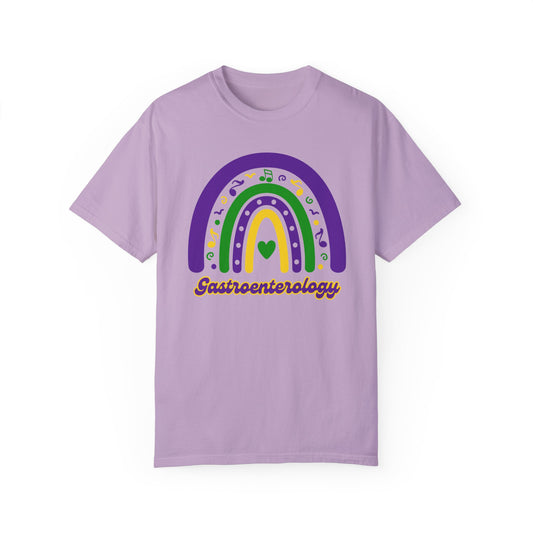 Gastroenterology Unisex Mardi Gras T Shirt Rainbow Design - Fun and Colorful Tee for Medical Professionals