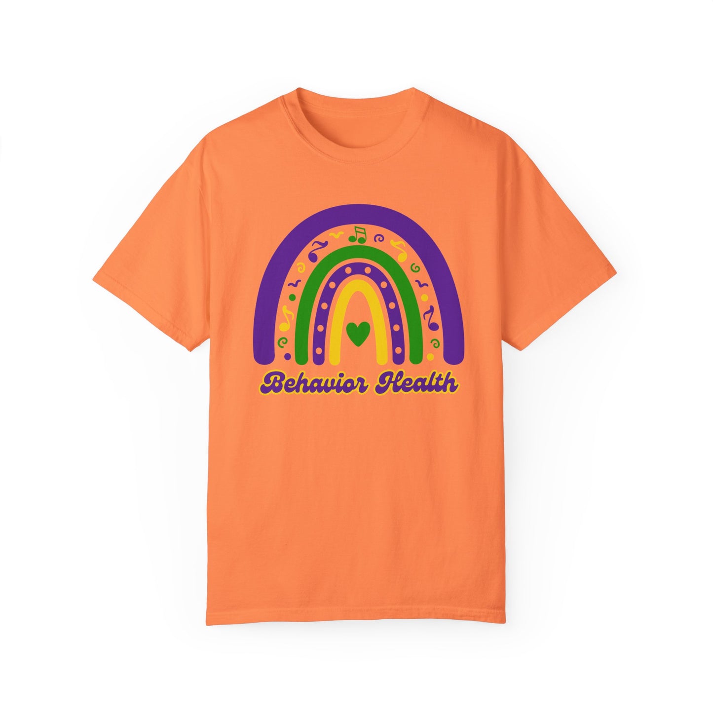 Behavior Health Mardi Gras T Shirt Rainbow Design