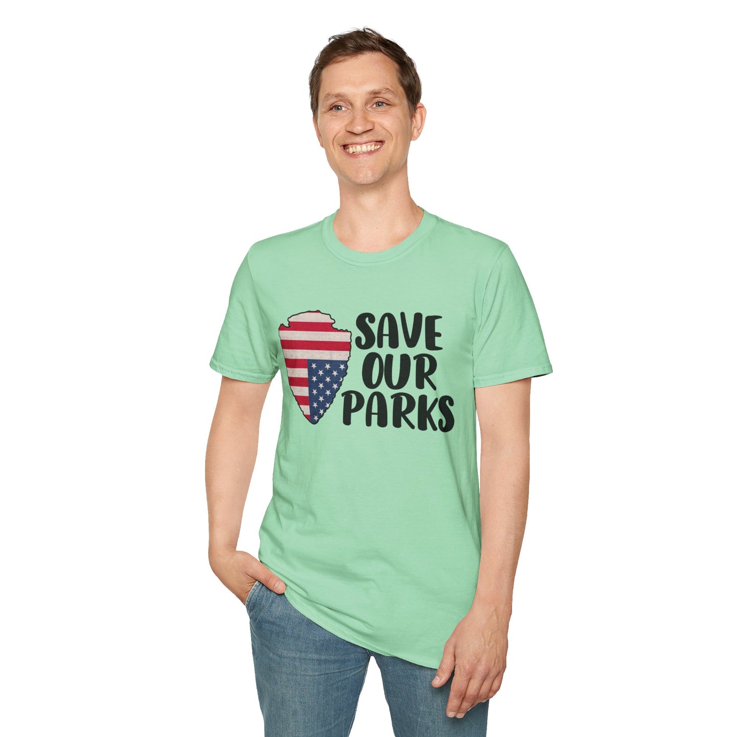 Save Our National Parks Distress Flag T Shirt