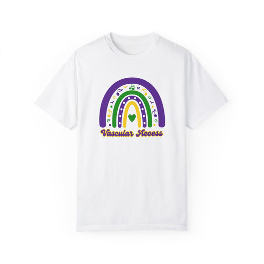 VASCULAR ACCESS Mardi Gras Rainbow T Shirt