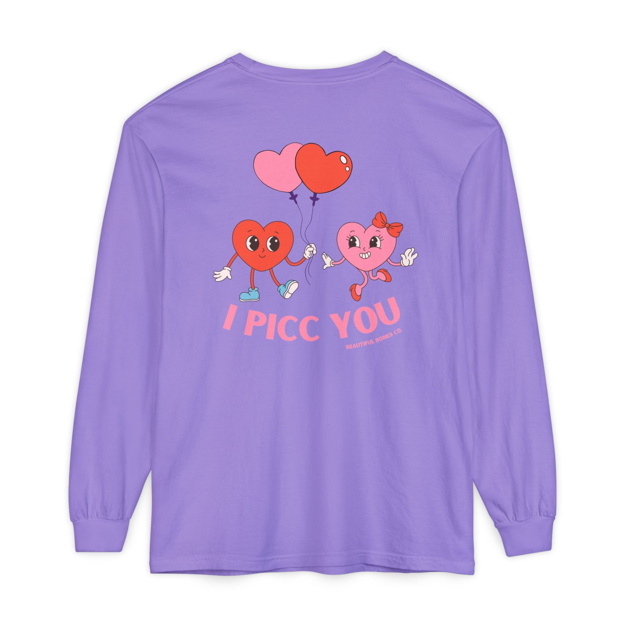 I PICC YOU Vascular Access Valentines Day Long Sleave