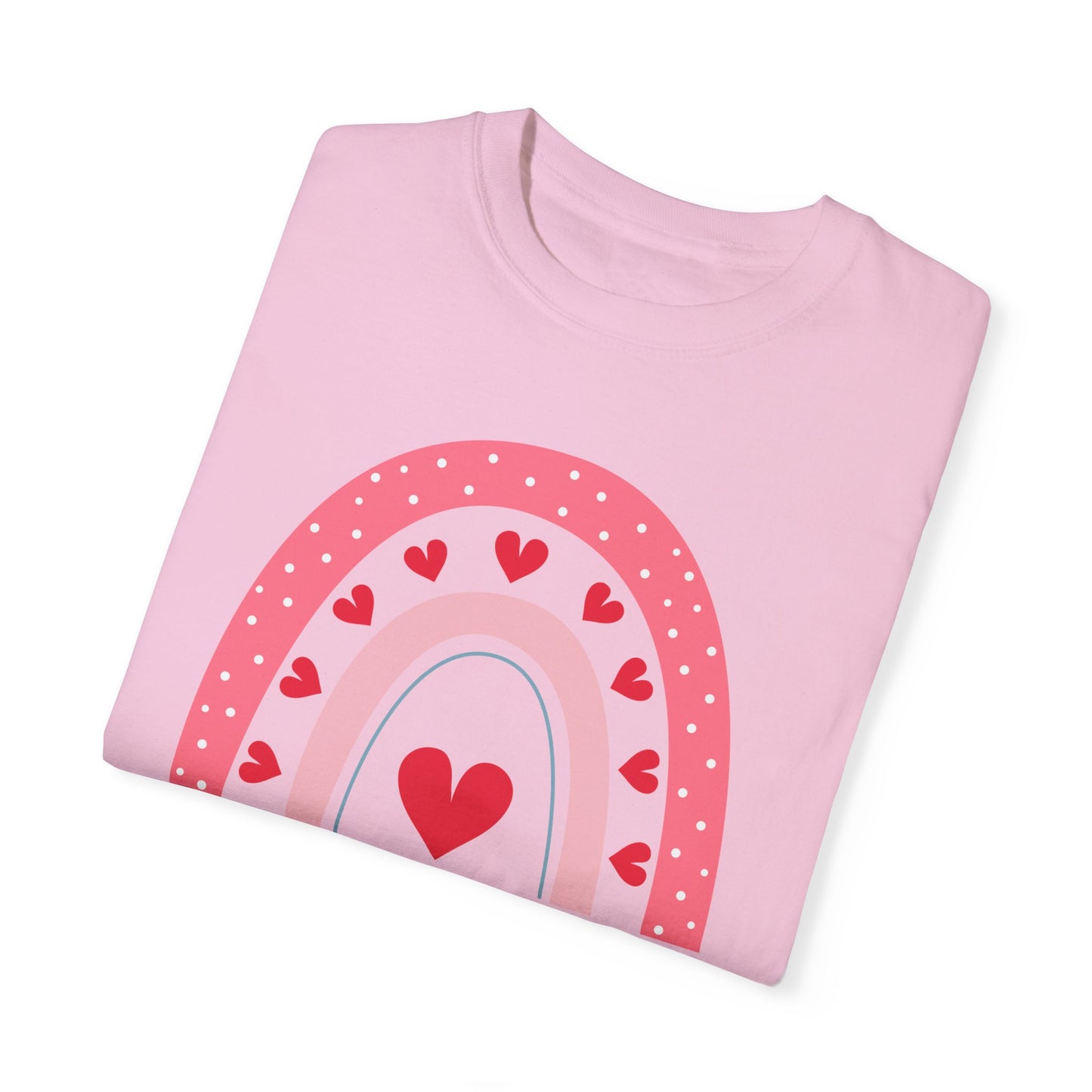 NICU Nurse Valentines Day T Shirt Rainbow Heart Design