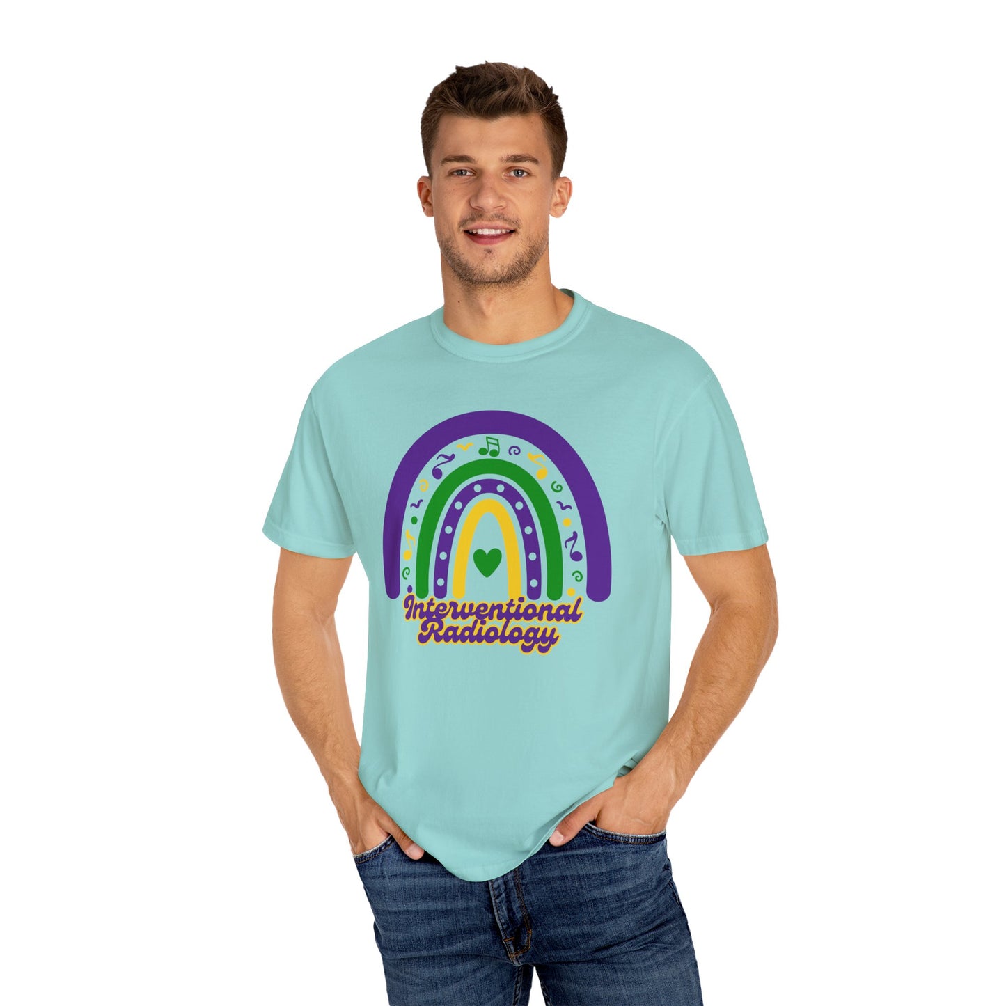 Interventional Radiology Mardi Gras T Shirt Rainbow Design