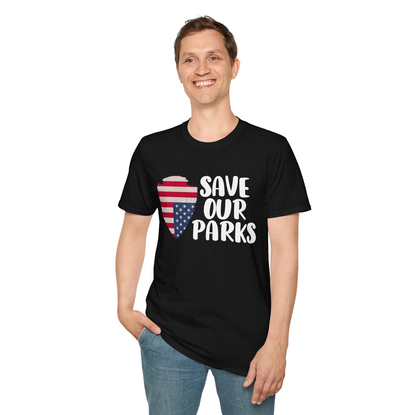 Save Our National Parks Distress Flag T Shirt