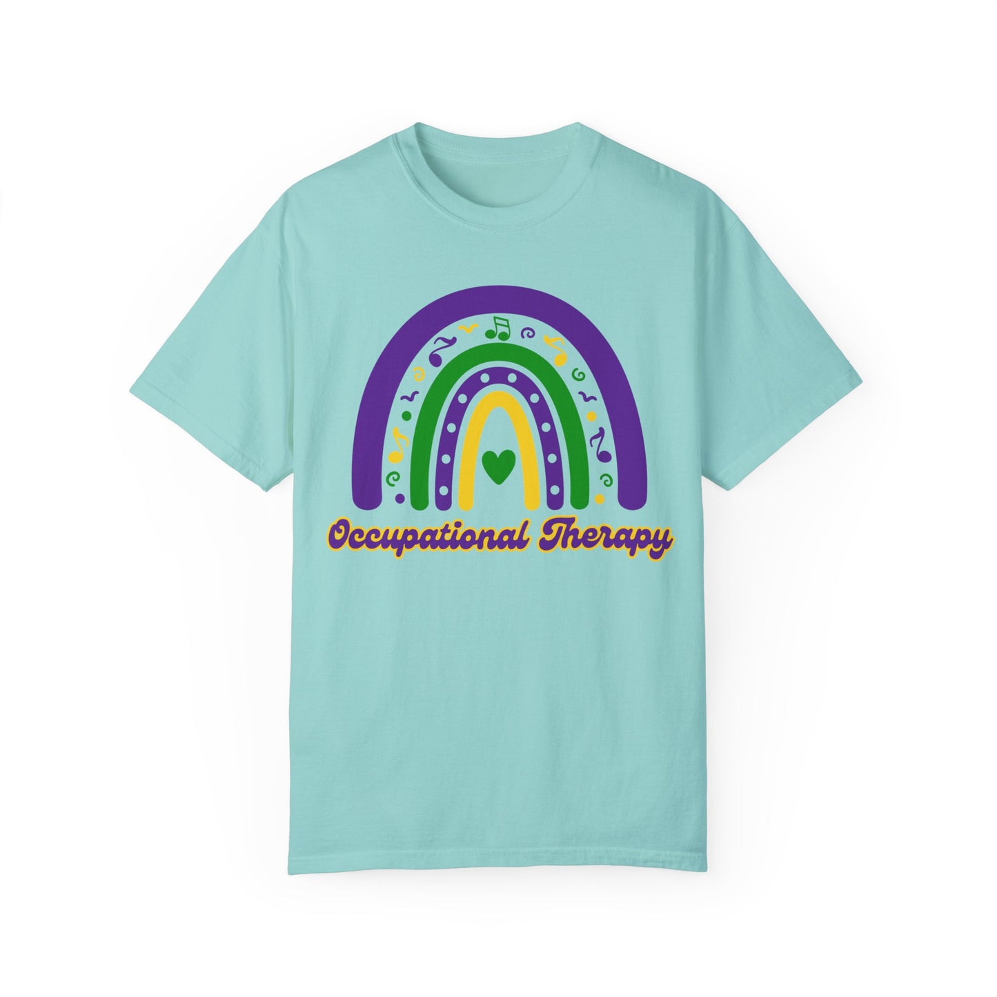 Occupational Therapy Mardi Gras T Shirt Rainbow Design