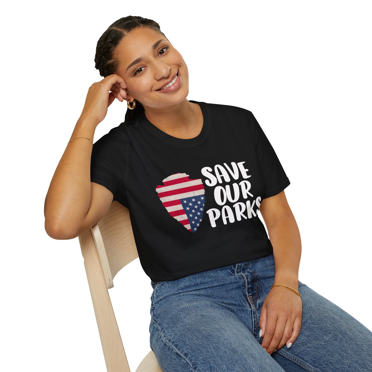 Save Our National Parks Distress Flag T Shirt