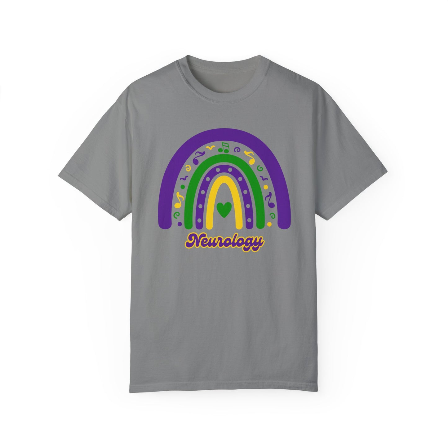 Neurology Mardi Gras T Shirt Rainbow Design