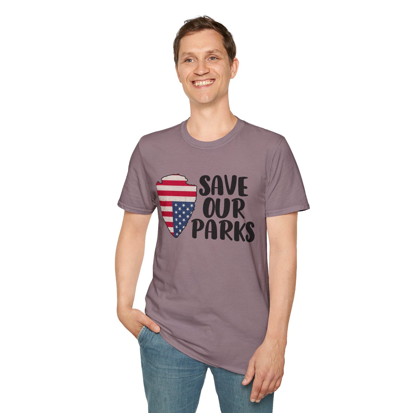 Save Our National Parks Distress Flag T Shirt