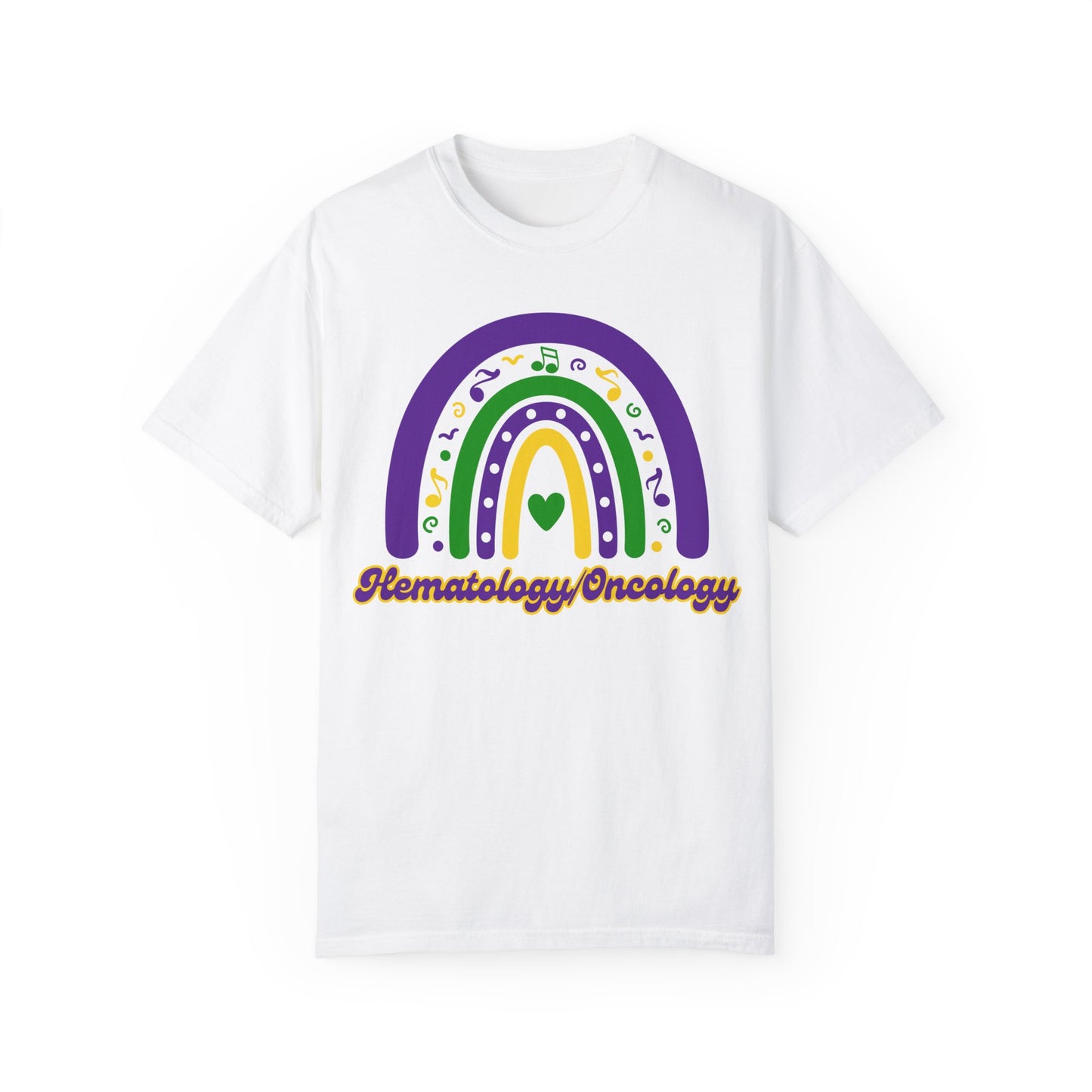 Hematology Oncology Mardi Gras T Shirt Rainbow Design