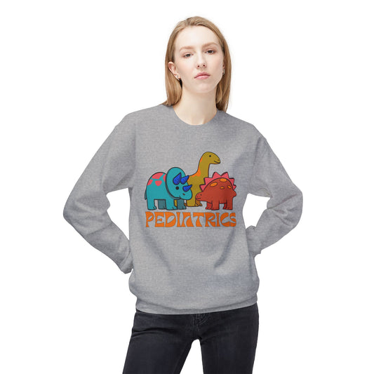 Pediatric Nurse Dinosaur Crew Neck Sweatshirt Peds Healthcare