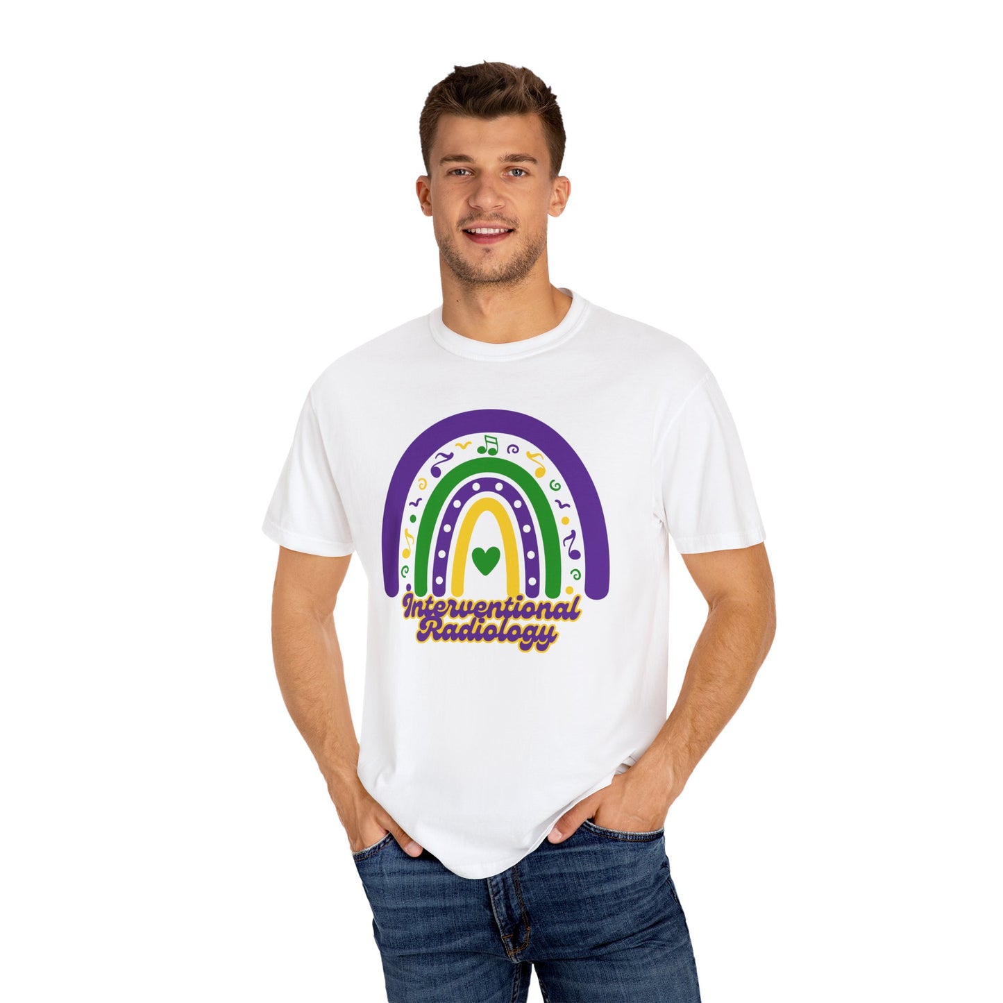 Interventional Radiology Mardi Gras T Shirt Rainbow Design