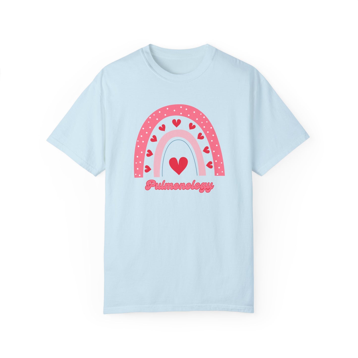 Pulmonology Valentines Day Shirt Rainbow Hearts