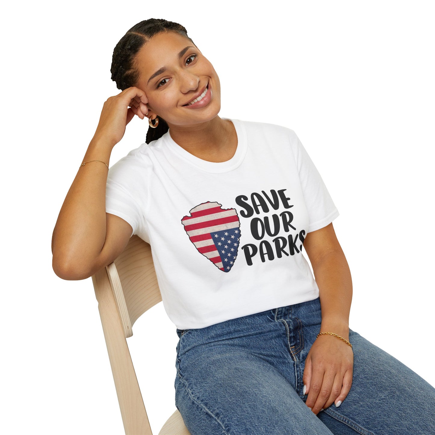 Save Our National Parks Distress Flag T Shirt