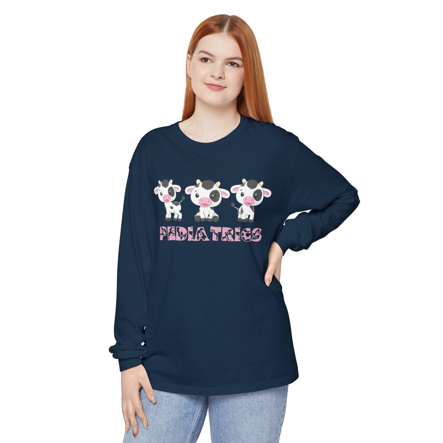 Cute Pediatrics Cow Long Sleeve T-Shirt