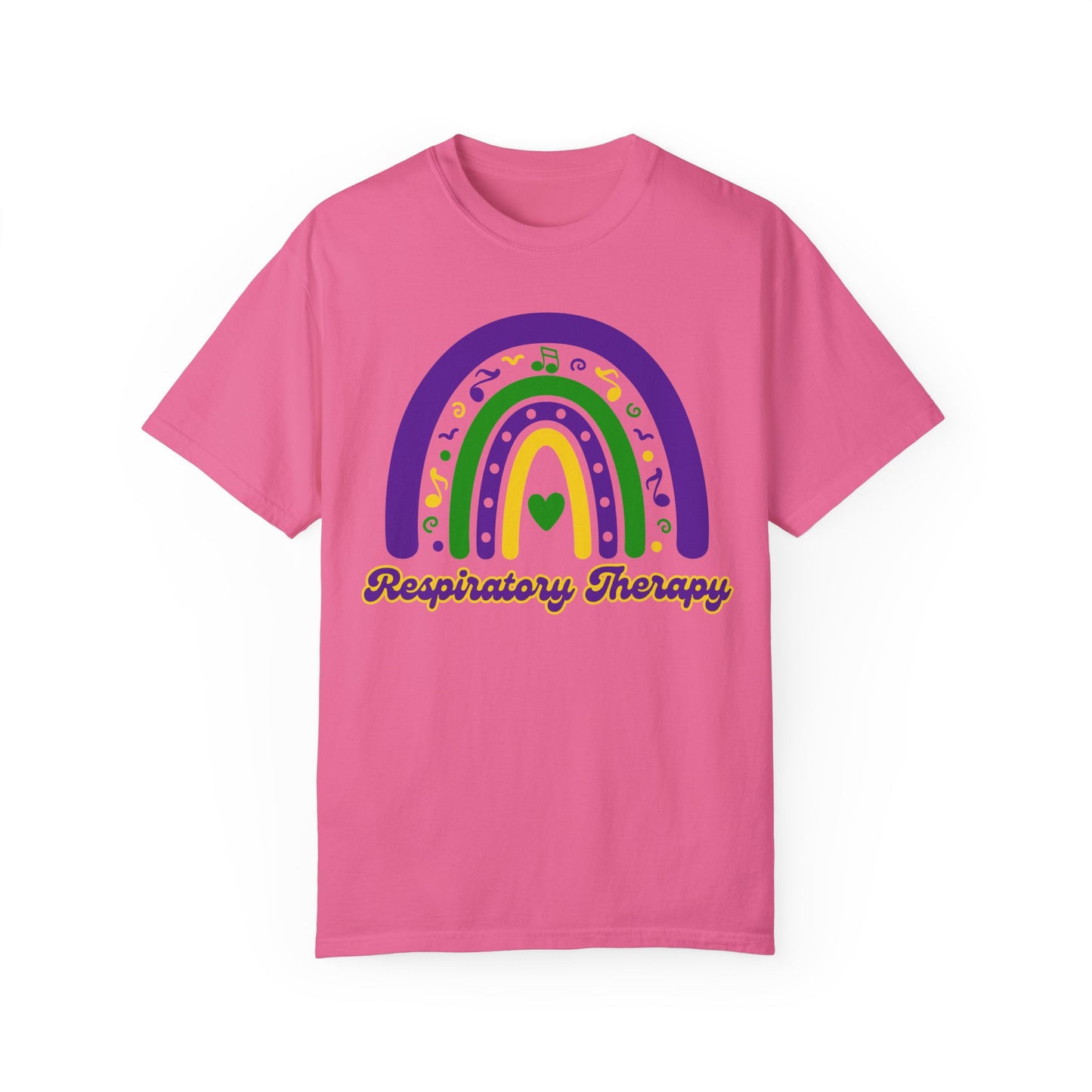 Respiratory Therapy Unisex Mardi Gras T Shirt Rainbow Design